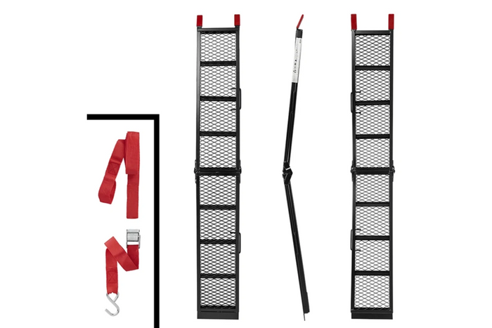 Najazdy składane ProPlus 390094 rampy najazdowe stalowe do przyczepy lawety 203cm 680kg komplet 2szt