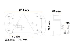 Lampy tylne ASPÖCK Multipoint III bajonet 5-PIN 7 funkcji lewa+prawa