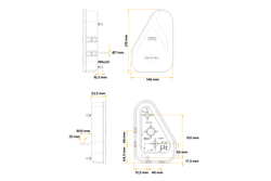 Lampa tylna ASPÖCK Earpoint LED 5 funkcji lewa