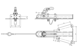 Zaczep kulowy KNOTT KQ14-A+KZE7,5 do przyczepy 750kg z dyszlem typu V