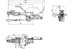 Urządzenie najazdowe KNOTT KFG30A z zaczepem K35A do przyczepy 3000kg z dyszlem typu V