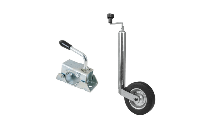 Koło podporowe z klemą obejmą KNOTT TK48+LB48 150kg 48mm 480-700mm