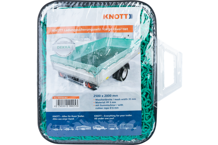 Siatka transportowa na przyczepę KNOTT zabezpieczająca ładunek przyczepy 200x250cm