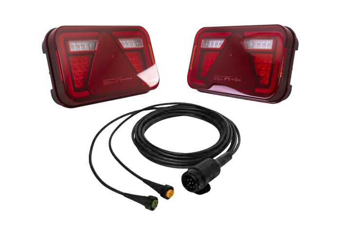Lampy tylne ASPÖCK MULTILED IV LED + wiązka ASPÖCK 5m 13-PIN