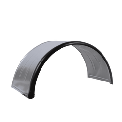 Błotnik bliźniak do przyczepy 16-17,5" DOMAR DK7135 nadkole 1000/450mm metalowy z gumową krawędzią