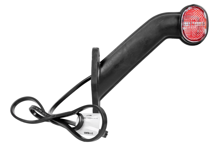 Lampa obrysowa ASPÖCK SUPERPOINT II lewa na gumowym wysięgniku z bocznym przewodem