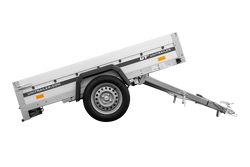 Przyczepka na resorach z burtami aluminiowymi 200x125 Unitrailer Garden 201/R KIPP ALU