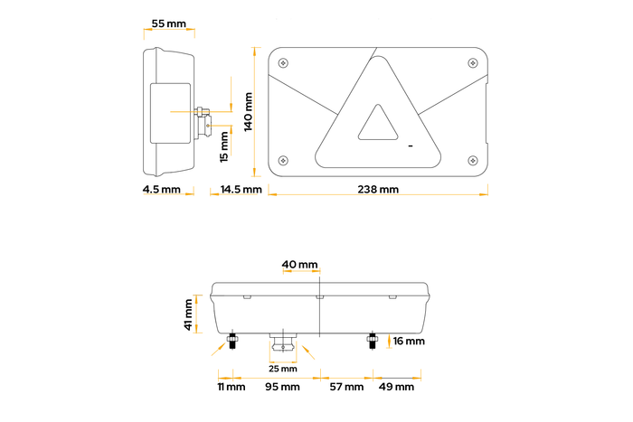 Lampa tylna ASPÖCK Multipoint V LED 6 funkcji prawa