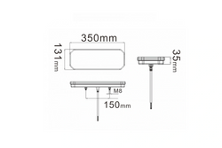 Lampy tylne TruckLED L1949+L1950 LED przewód 0,45m 6 funkcji lewa+prawa