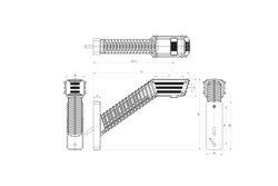 Lampa obrysowa WAŚ 2552P W297.5.1 SPOT LED prawa na długim wysięgniku
