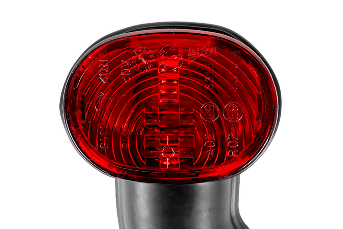 Lampy obrysowe ASPÖCK SUPERPOINT II lewa+prawa na gumowym wysięgniku z bocznym przewodem