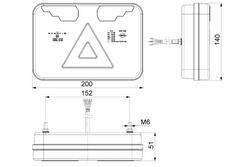 Lampy tylne HORPOL LZD 3215+3216 przewód 2m 7 funkcji lewa+prawa