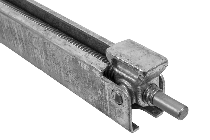 Podpora wysuwana narożna KNOTT 6X1197.007 stabilizator do przyczepy lawety 1100kg 498mm