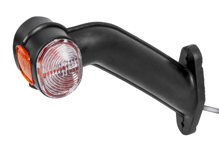 Lampa obrysowa ASPÖCK SUPERPOINT II prawa na gumowym wysięgniku z bocznym przewodem