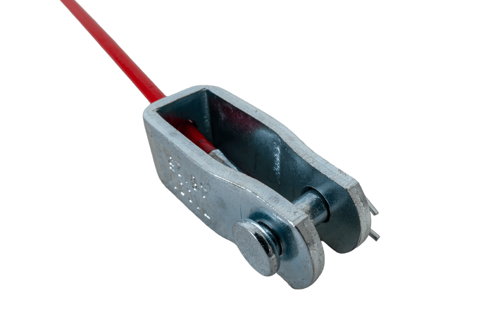 Linka zrywu awaryjna zabezpieczająca KNOTT zrywka z karabińczykiem 1200mm