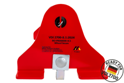 Blokator koła do lawety PRAMAR Radstopper VDI 2700 czerwony, uniwersalny