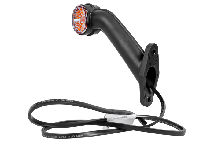 Lampa obrysowa ASPÖCK SUPERPOINT II prawa na gumowym wysięgniku z bocznym przewodem