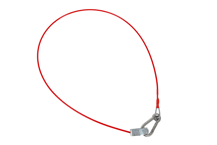 Linka zrywu awaryjna zabezpieczająca KNOTT zrywka z karabińczykiem 1200mm