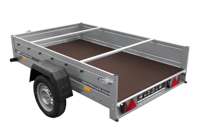 Przyczepka lekka 200x125 UNITRAILER GARDEN 201 KIPP z pokrowcem niebieskim